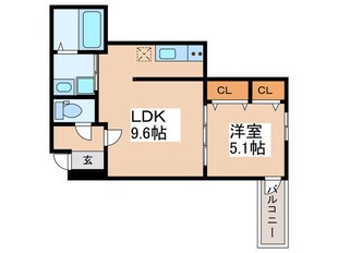 ラフィーネ聖天坂Ⅶ番館の物件間取画像